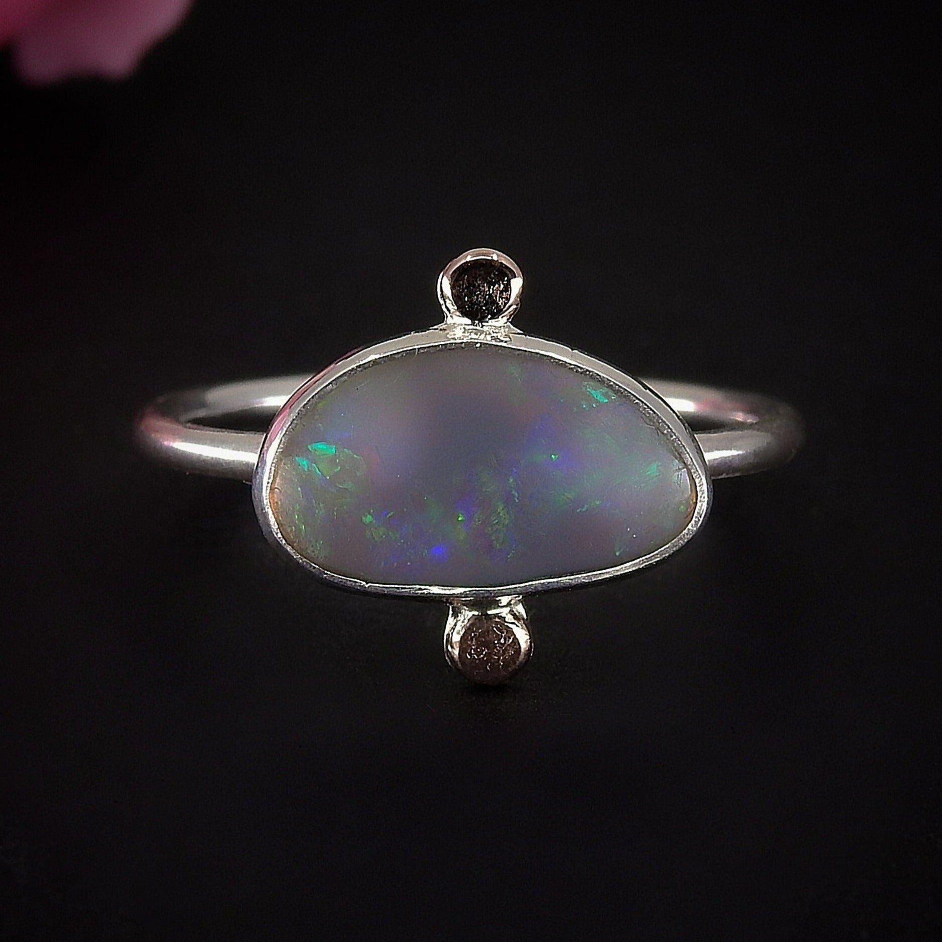 Australian Crystal Opal Ring - Size 9 1/2 
