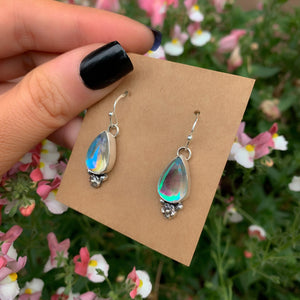 Angel Aura Quartz Earrings - Sterling Silver 