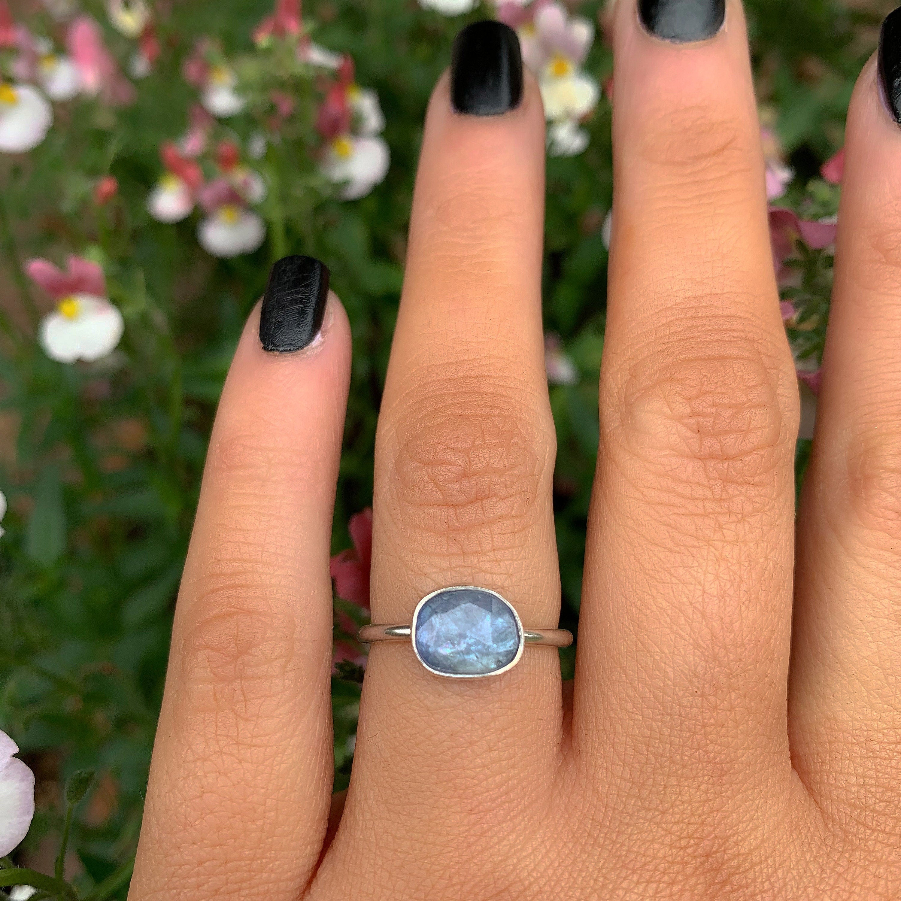 Rose Cut Tanzanite Ring - Size 6 