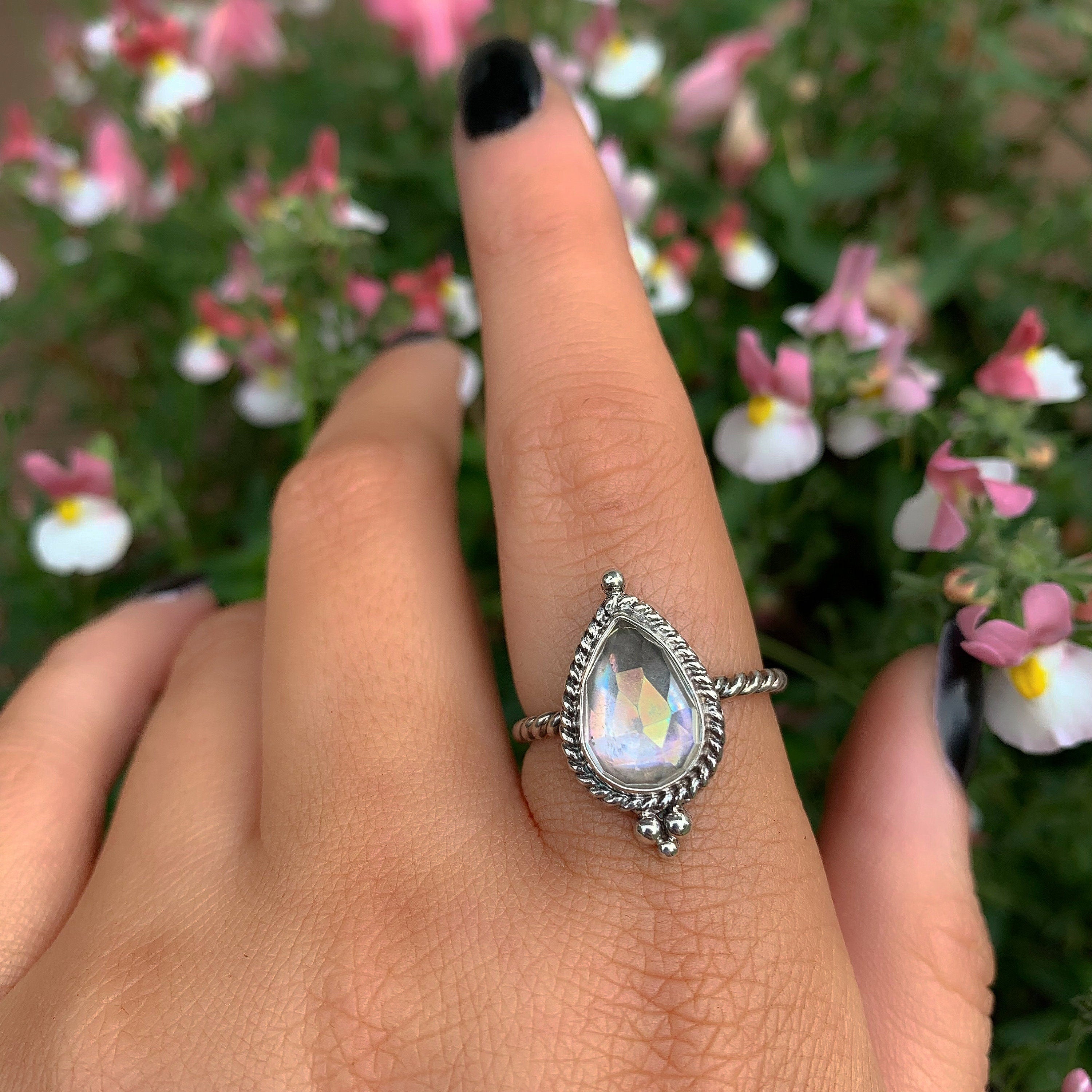 Angel Aura Quartz Ring - Size 9 