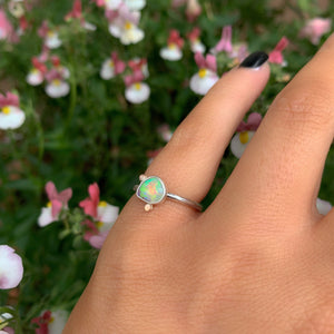 Australian Crystal Opal Ring - Size 4 