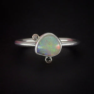 Australian Crystal Opal Ring - Size 4 