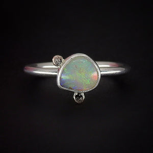 Australian Crystal Opal Ring - Size 4 