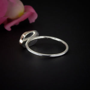 Rose Cut Clear Quartz & Aurora Opal Ring - Size 11 1/2 