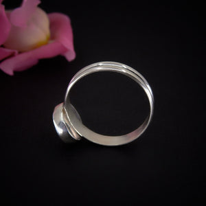 Rutilated Quartz Ring - Size 10 1/2 to 10 3/4 