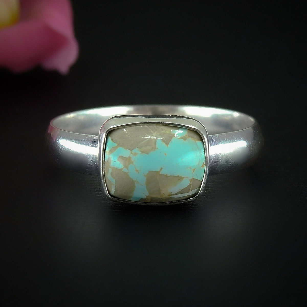 Royston Ribbon Turquoise Ring - Size 11 1/2 to 11 3/4 