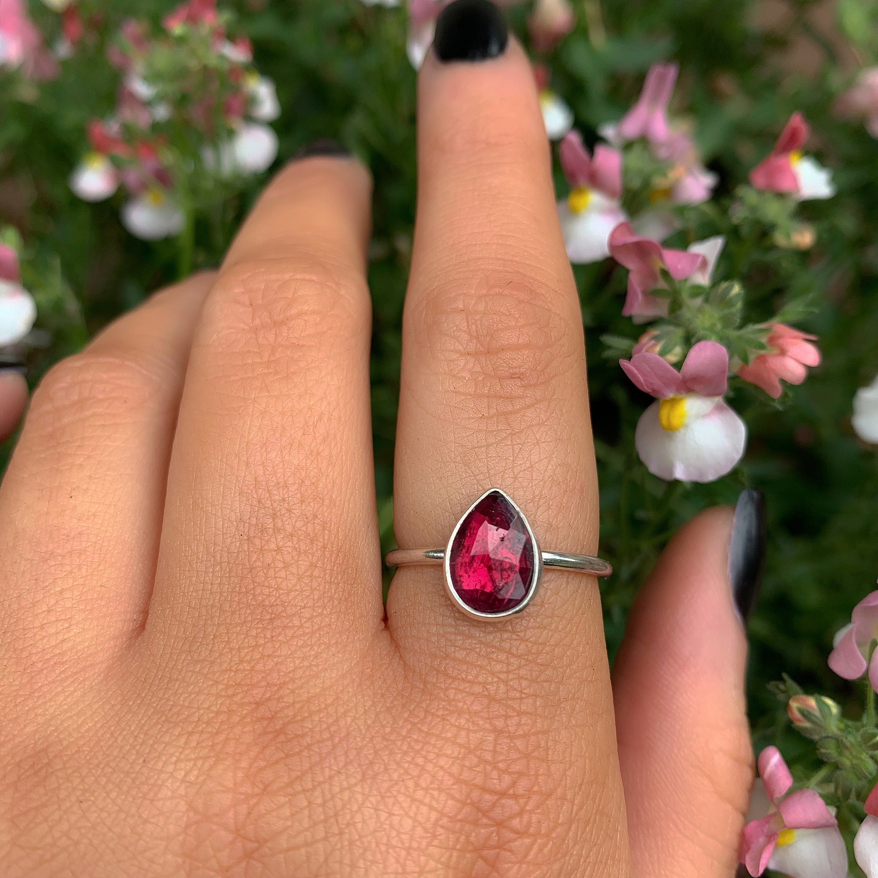 Rhodolite Garnet Ring - Size 8 