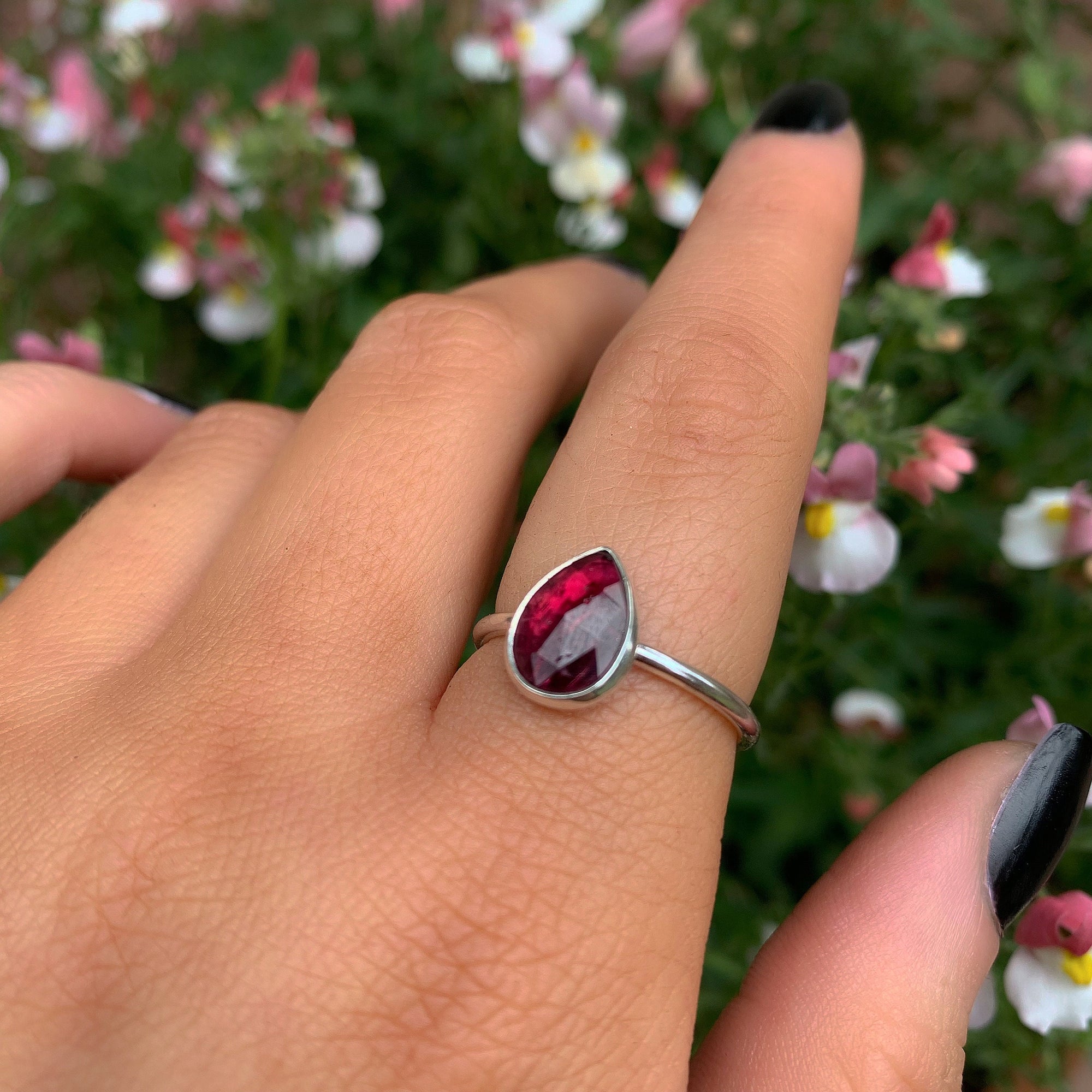 Rhodolite Garnet Ring - Size 8 