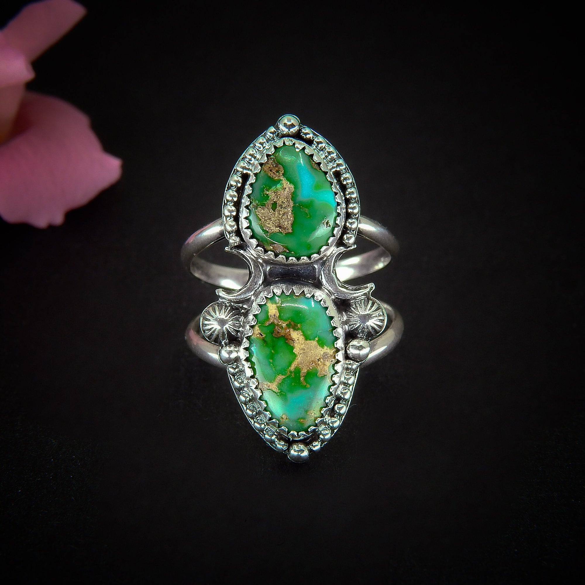 Sonoran Gold Turquoise Ring Size 7 1 2