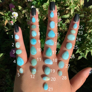 Your Custom Larimar Ring - Sterling Silver - Made to Order - Choose Your Stone Ring - Dainty Larimar Jewellery - Sky Blue Larimar OOAK Ring