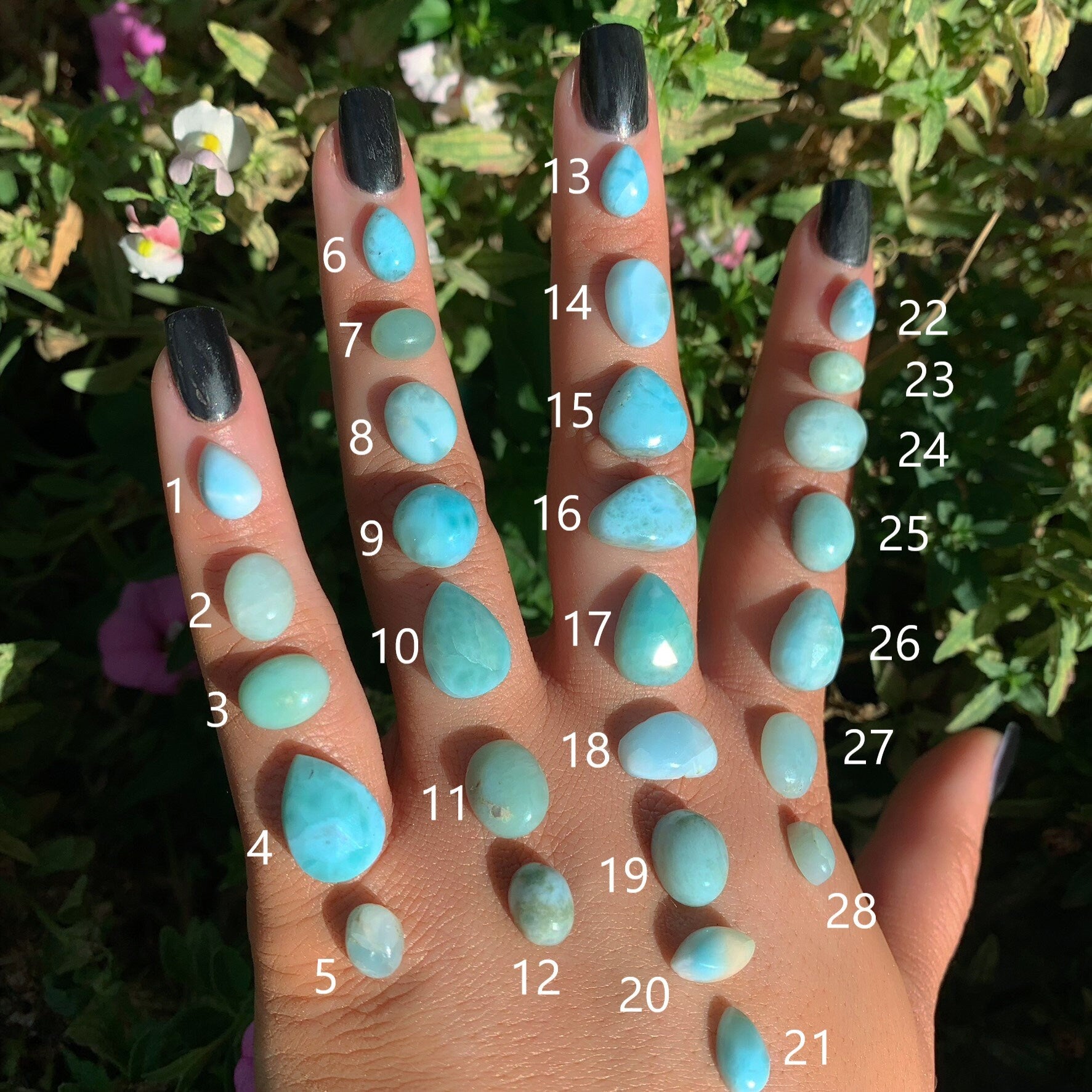 Your Custom Larimar Ring - Sterling Silver - Made to Order - Choose Your Stone Ring - Dainty Larimar Jewellery - Sky Blue Larimar OOAK Ring