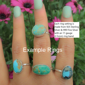 Your Custom Royston Turquoise Ring - Sterling Silver - Made to Order - Choose Your Stone - Genuine Turquoise Jewelry, OOAK Royston Mine Ring