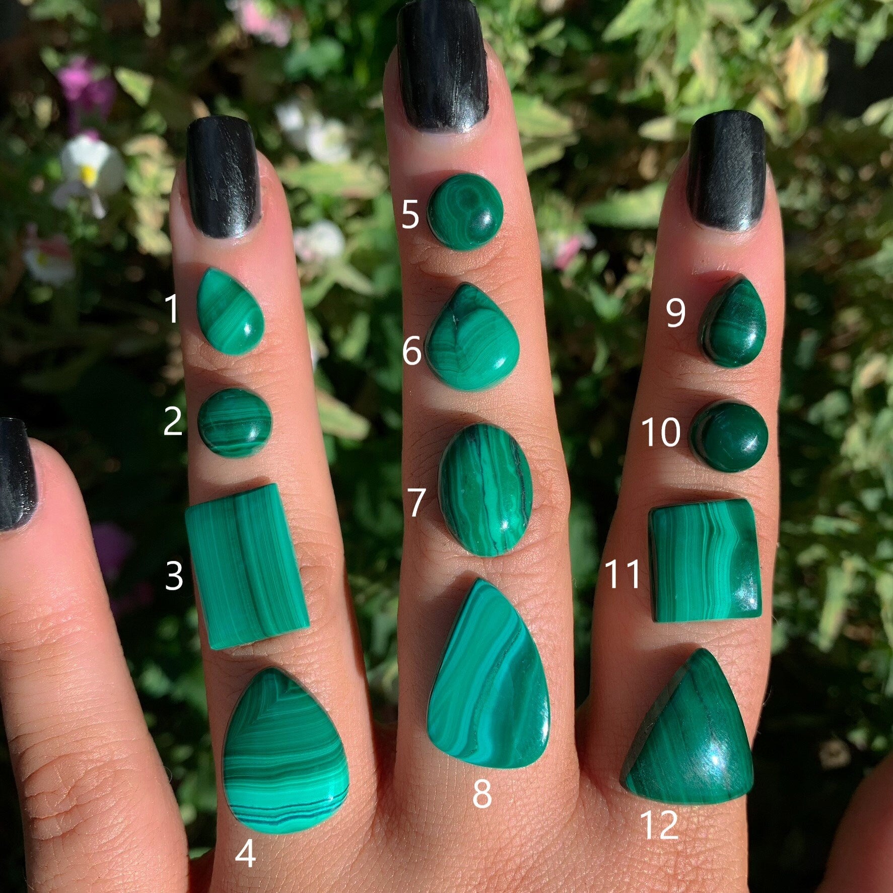 Your Custom Malachite Ring - Sterling Silver - Choose Your Stone - Made to Order - Large Malachite Jewelry - Green Gemstone Jewellery OOAK