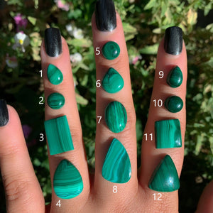 Your Custom Malachite Ring - Sterling Silver - Choose Your Stone - Made to Order - Large Malachite Jewelry - Green Gemstone Jewellery OOAK
