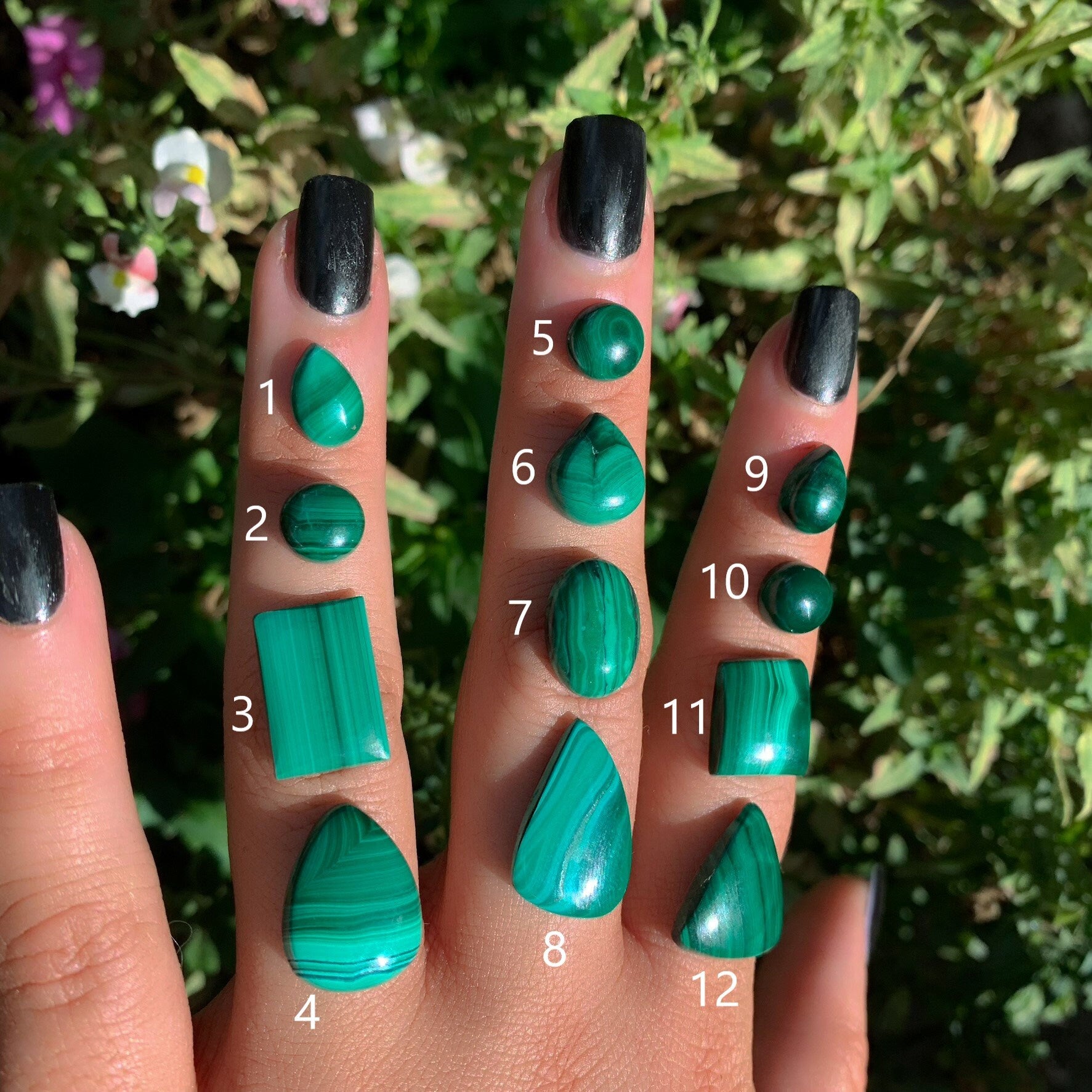 Your Custom Malachite Ring - Sterling Silver - Choose Your Stone - Made to Order - Large Malachite Jewelry - Green Gemstone Jewellery OOAK