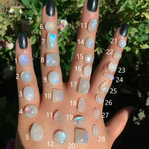 Your Custom Moonstone Ring - Sterling Silver - Made to Order - Choose Your Stone Ring - Blue Moonstone Ring - OOAK Rainbow Moonstone Jewelry