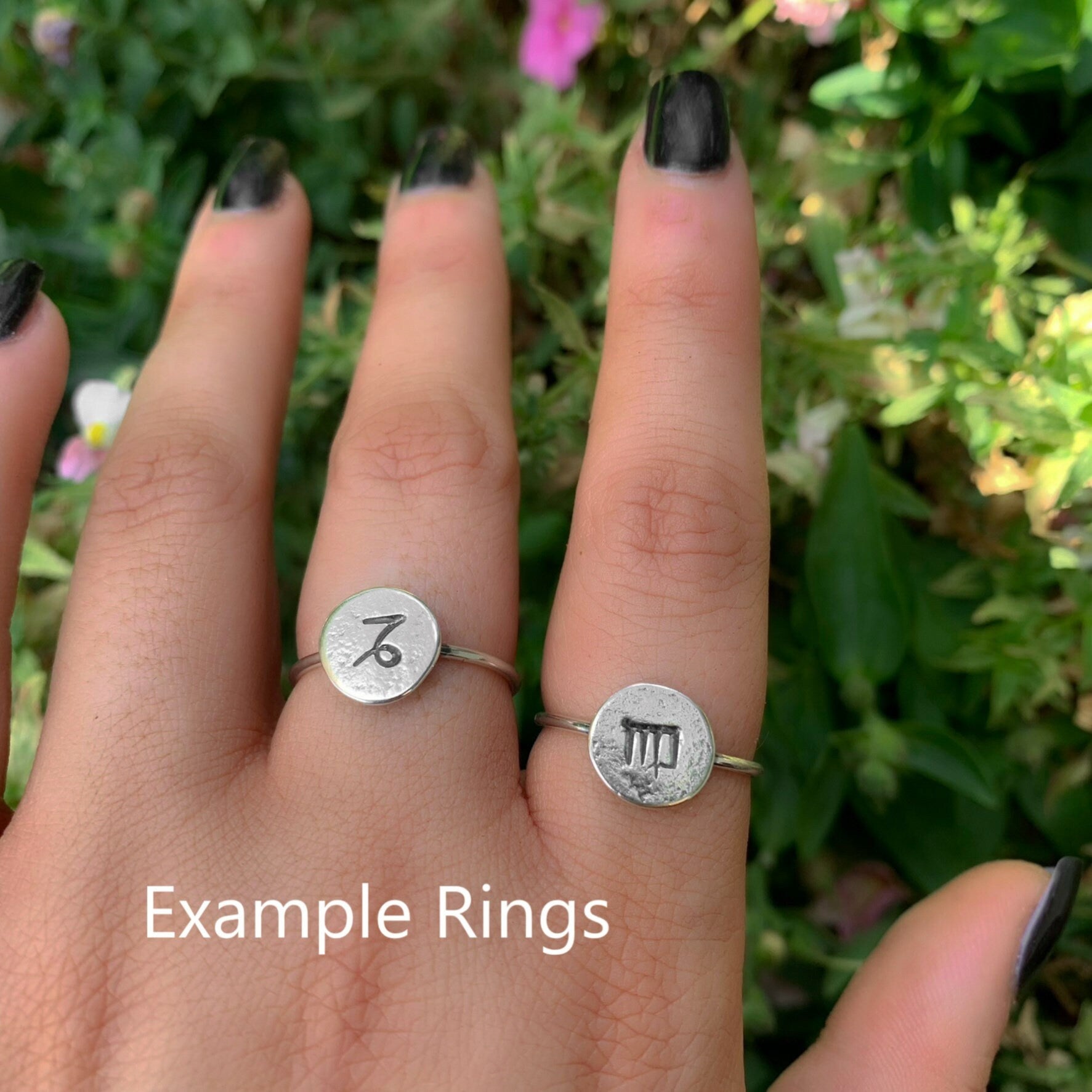 Silver Horoscope Rings Molten Silver Zodiac Rings - Made to Order - Gem & Tonik