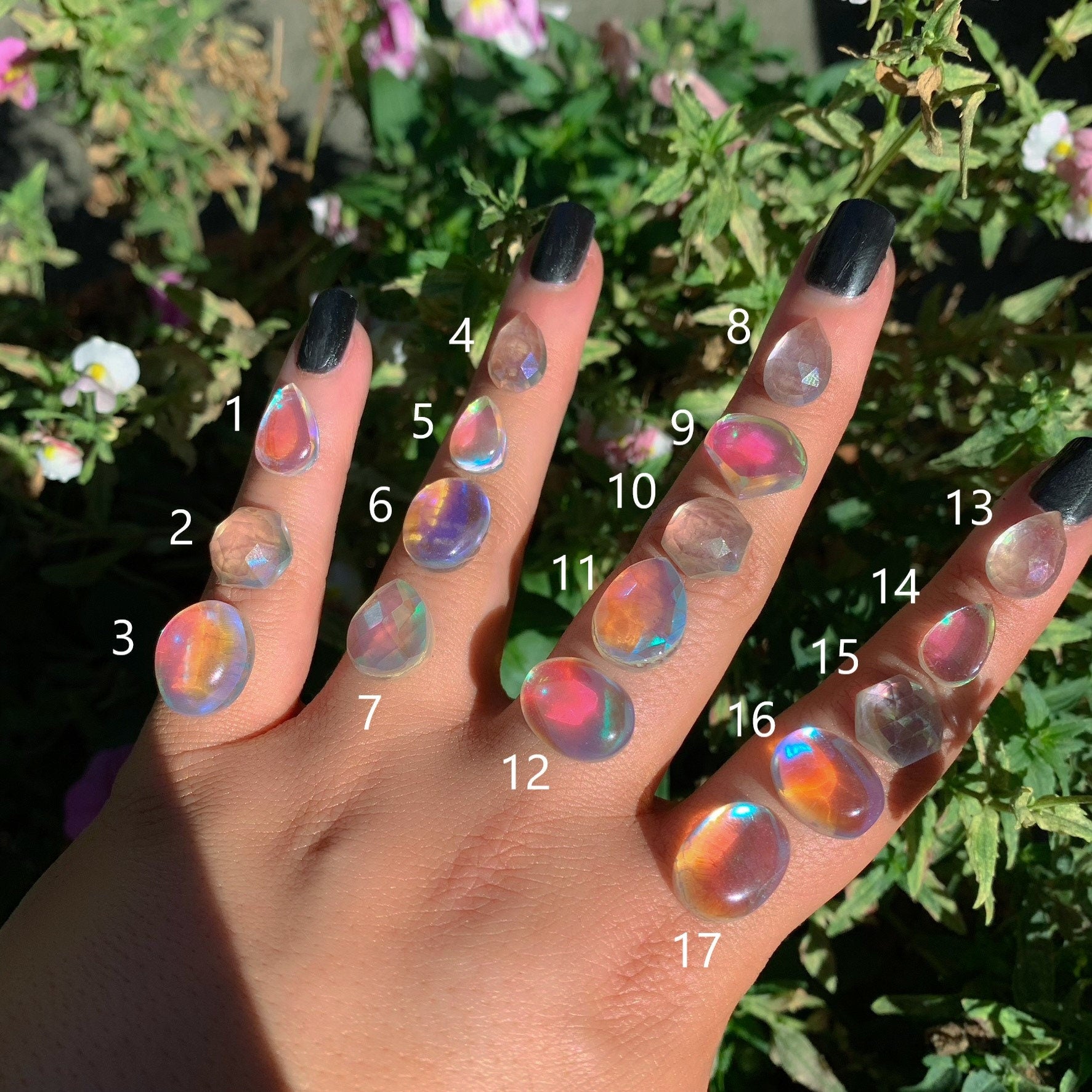Your Custom Angel Aura Quartz Ring - Sterling Silver - Made to Order - Choose Your Stone Ring - Rainbow Quartz Jewelry, OOAK Angel Aura Ring