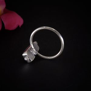 Rose Cut Kyanite Ring - Size 8 - Sterling Silver - Blue Kyanite Statement Ring - Rectangular Kyanite Jewellery - OOAK Kyanite Gemstone Ring
