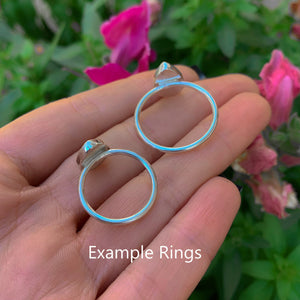 Your Custom Midnight Meadow Ring - Sterling Silver - Made to Order - Choose Your Stone - Labradorite Ring - Moss Agate Ring, Black Onyx Ring