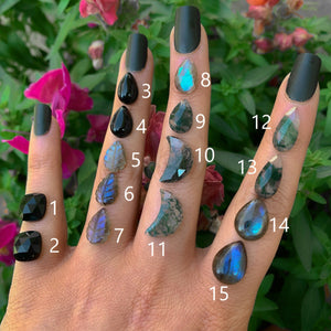 Your Custom Midnight Meadow Ring - Sterling Silver - Made to Order - Choose Your Stone - Labradorite Ring - Moss Agate Ring, Black Onyx Ring