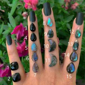 Your Custom Midnight Meadow Ring - Sterling Silver - Made to Order - Choose Your Stone - Labradorite Ring - Moss Agate Ring, Black Onyx Ring