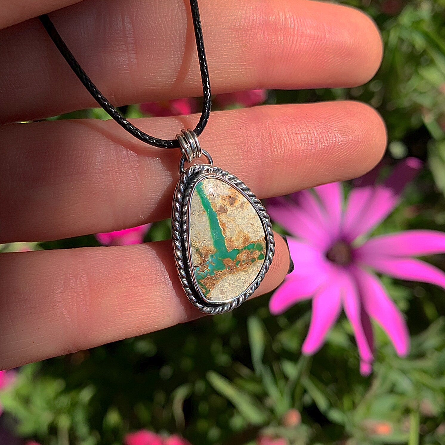 Stone Mountain Ribbon Turquoise Pendant