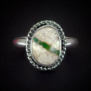 Stone Mountain Ribbon Turquoise Ring - Size 9 - Sterling Silver - Stone Mountain Turquoise Jewelry - Genuine Turquoise Ring, Green Turquoise