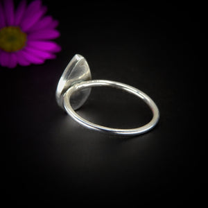 Rose Cut Aquamarine Ring - Size 9 1/4 - Sterling Silver - Aquamarine Jewellery - Blue Aquamarine Ring - Dainty Faceted Aquamarine Ring OOAK